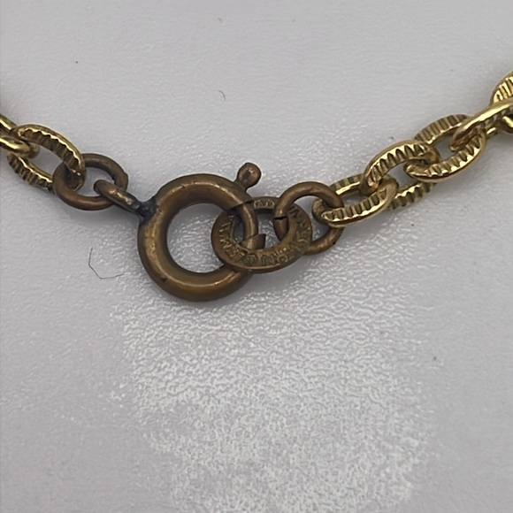 Western Germany glass cameo filigree necklace A17 🔥 - Picture 7 of 7